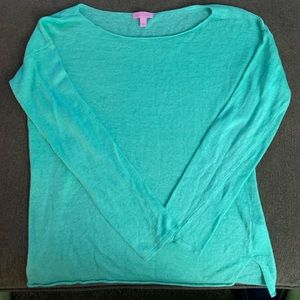 EUC Lily Pulitzer Teal boatneck sweater sz S